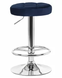 Табурет барный DOBRIN BRUNO Синий велюр MJ9-117