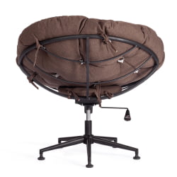 Кресло CLOUDE рогожка/металл, 97х98х90-96см, коричневый, 3М7-147