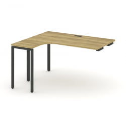 Стол-приставка к опорной тумбе/шкафу (левый) CОНCЕПТ CН.ОСАПР-006(Л) Дуб Винченцо Антрацит / CONCEPT CN.OSAPR-006(L)