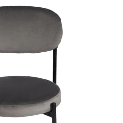 Стул REVO (mod. 7033) / 1 шт. в упаковке ткань/металл, 47х54х82 см, высота до сиденья 47 см, серый barkhat 26/черный