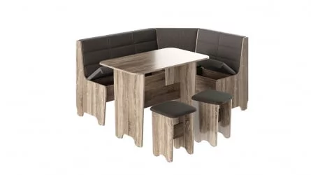 Уголок для маленькой кухни Техас Исп.2 Дуб Сонома трюфель/Кашемир коричневый