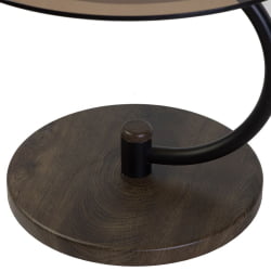 Стеклянный стол Дуэт 13Н Черный, дуб маррон / стекло тонированное