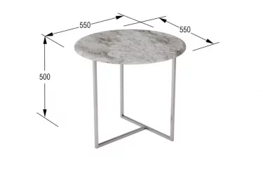 Придиванный столик Альбано Белый мрамор