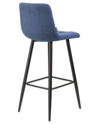 Стул барный ДОБРИН НИCОЛЕ (черные матовые ножки, синяя ткань (УФ860-14Б)) 2 шт / DOBRIN NICOLE (UF860-14B))
