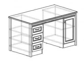 Стол письменный Лючия 193 Дуб Оксфорд серый