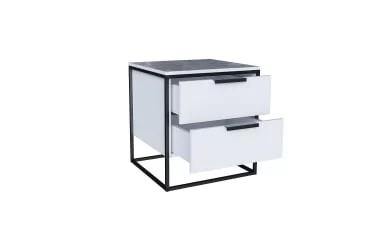 Тумба прикроватная Норд ЛД.677.020.000 Белый/Статуарио