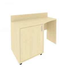 Стол (узкий) с тумбой и бортиком (левый) LIGHT С-СТУ-120 Л Клен