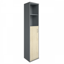 Шкаф высокий узкий левый Рива А.СУ-1.6 Л Клен/Металлик / Riva