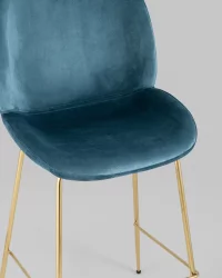 Стул полубарный Беетле со спинкой голд Маренго / Beetle gold