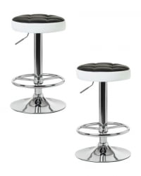Табурет барный DOBRIN BRUNO (черно-белый) 2 шт