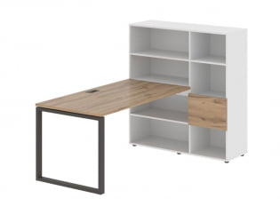 Рабочая станция EDIS EQRST 1215 Дуб Денвер светлый Мокко Белый
