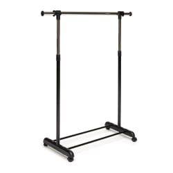 Гардеробная вешалка для одежды NY-3294 металл, 84-125*43*102-167см, хром/черный