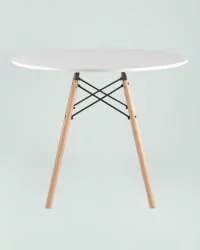 Маленький обеденный стол DSW D90 Белый