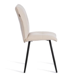 Стул обеденный Sweet флок , 46х55х88, молочный/черный, 4