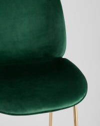 Стул барный Beetle со спинкой изумрудный 2 шт