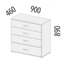 Детский комод Эверест 500.09 Дуб Кронберг/Белый шпон