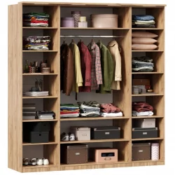 Шкаф четырехстворчатый Фиджи 006 Дуб Золотой Белый