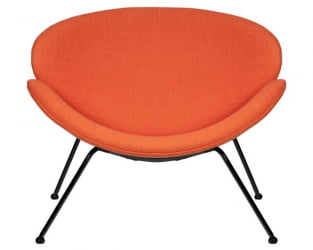 Кресло дизайнерское ДОБРИН ЕМИЛЙ (оранжевая ткань АФ, черное основания) 2 шт / DOBRIN EMILY AF,