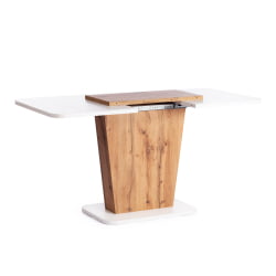 Стол обеденный GENT ЛДСП, 110-145x68,6x75,5 см, Дуб вотан/Белый