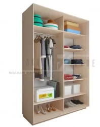 Шкаф-купе в коридор Акцент-Сим ДЗ 1400х600  Ясень шимо светлый