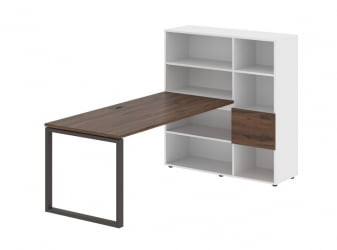 Рабочая станция EDIS EQRST 1217 Дуб Денвер темный Мокко Белый