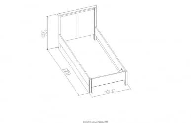 Кровать (900) Sherlock 45 Дуб Сонома (спальня)