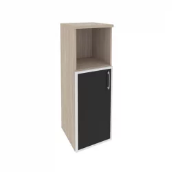 Шкаф средний узкий левый ОНИКС О.СУ-2.2Р(Л) блаcк Дуб Аттик / ONIX O.SU-2.2R(L) black