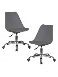 Офисное кресло для персонала ДОБРИН МИCКЕЙ (темно-серый) 2 шт / DOBRIN MICKEY