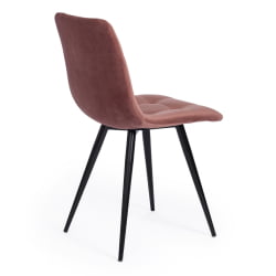 Стул CHILLY (mod. 7095-1) ткань/металл, 45x53х88 см, высота до сиденья 50 см, коралловый barkhat 15 /черный