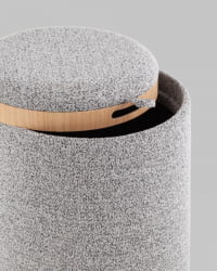 Пуф-столик с ящиком Хюгге S букле серый