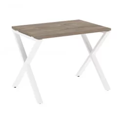 Стол рабочий LOFT VR.L-SRX-1.7 Металл белый Тиквуд темный