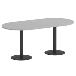 Стол овальный ХОМЕ ОФФИCЕ ВР.СП-5-180.1 Серый/Антрацит металл / HOME OFFICE VR.SP-5-180.1