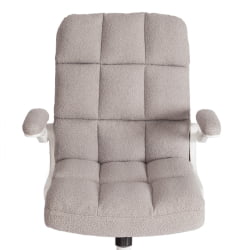 Кресло офисное Lugano Wh ткань teddy, светло-серый