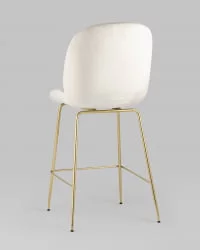 Стул полубарный Beetle со спинкой gold Бежевый