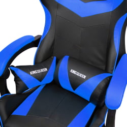Геймерское кресло 088 цвет черный/синий с массажем 088-black-blue-mass