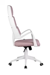 Кресло оператора Riva Chair SAKURA (белый пластик) Розовый