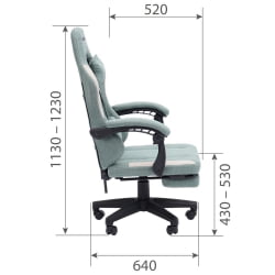 Кресло для геймеров CHAIRMAN GAME CH26 Зеленый-бежевый