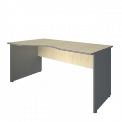 Стол криволинейный левый Riva А.СА-1 Л Клен/Металлик