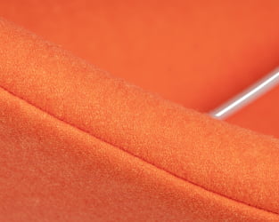 Кресло дизайнерское DOBRIN EMILY (оранжевая ткань AF, хромированная сталь)