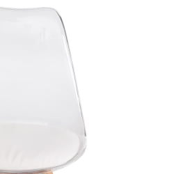 Стул TULIP (mod. 73-1) дерево/пластик/экокожа, 47,5x55x80 см, Прозрачный (Transparent)