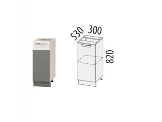 Напольный шкаф (лев/прав) Графит 74.55 Сосна Астрид/Ваниль/Графит