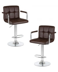Стул барный ДОБРИН КРУГЕР АРМ (коричневый) 2 шт / DOBRIN KRUGER ARM