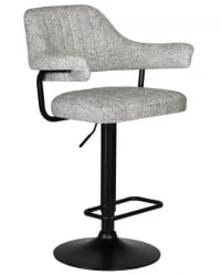 Стул барный ДОБРИН CХАРЛЙ БЛАCК (светло-серый твид (ЛЕО04)) 2 шт / DOBRIN CHARLY BLACK (LEO04))