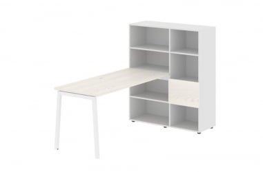 Рабочая станция EDIS ELRST 1115 Ясень Траун Белый Белый