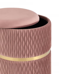 Пуф Джесси с ящиком велюр Розовый