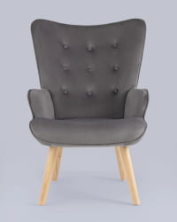 Кресло Хью велюр Серый