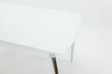 Столешница Чикаго СТ (6191) белый,стекло белое