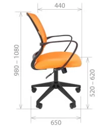 Кресло для оператора Chairman 698 black TW Красное