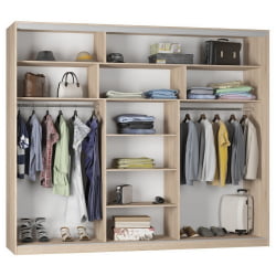 Шкаф-купе B-220х270х60-1(Венге-D7D7D7)