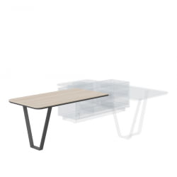 Брифинг-приставка Line СФ-573415.1 Дуб светлый Черный графит